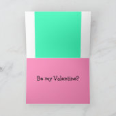 Niedliche Drache-Valentinstag-Kartenspiele Feiertagskarte (Innenseite)