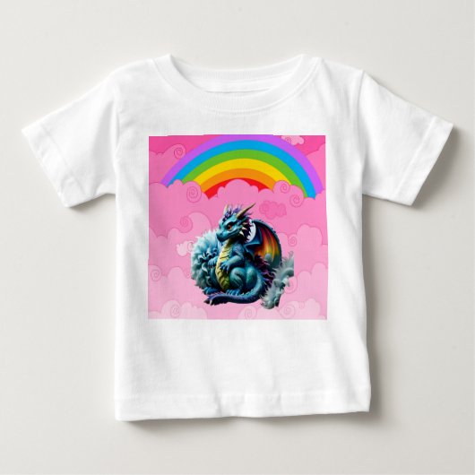 Niedliche Drachen Baby T-shirt (Vorderseite)