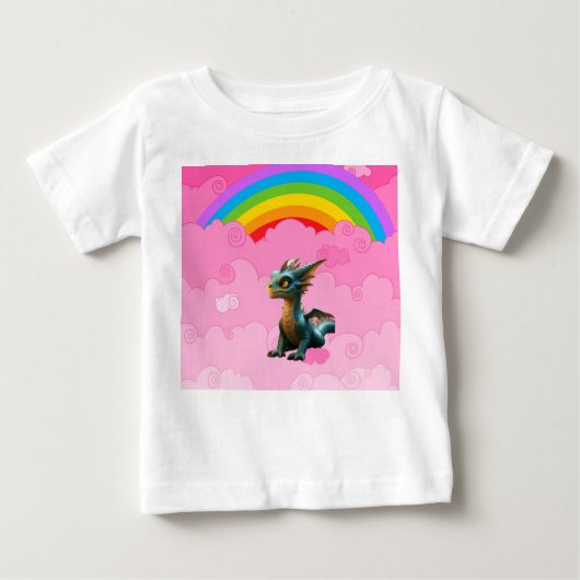 Niedliche Drachen Baby T-shirt (Vorderseite)