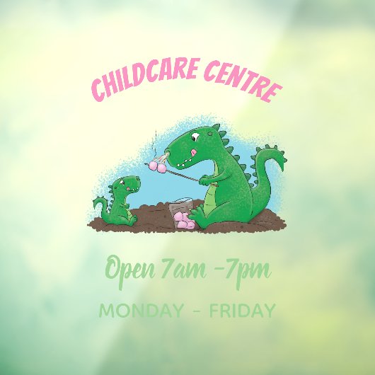 Niedliche Drachen braten Marshmallows Cartoon Fensteraufkleber (Blatt 3)