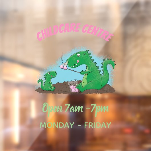 Niedliche Drachen braten Marshmallows Cartoon Fensteraufkleber (Blatt 2)