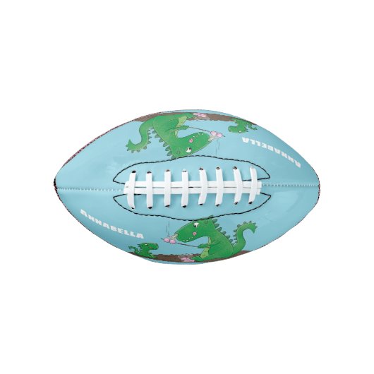 Niedliche Drachen braten Marshmallows Cartoon Football (Vorderseite)