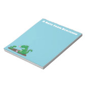 Niedliche Drachen braten Marshmallows Cartoon Notizblock (Rotiert)