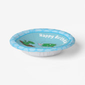 Niedliche Drachen braten Marshmallows Cartoon Pappteller (Gewinkelt)