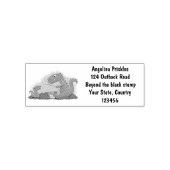 Niedliche Drachen braten Marshmallows Cartoon Permastempel (Design)