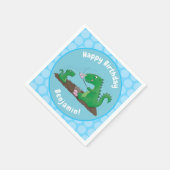 Niedliche Drachen braten Marshmallows Cartoon Serviette (Ecke)