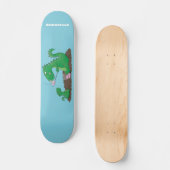 Niedliche Drachen braten Marshmallows Cartoon Skateboard (Vorderseite)