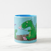Niedliche Drachen braten Marshmallows Cartoon