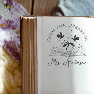 Niedliche Drachenbibliothek Blütenbildung Dein Gei Permastempel