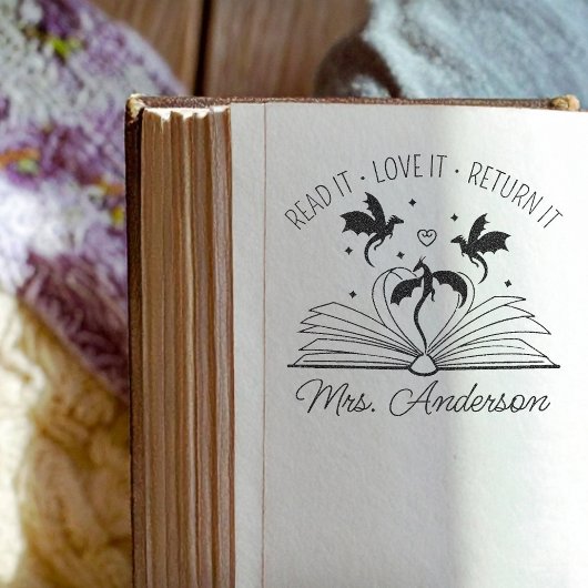 Niedliche Drachenbibliothek Blütenbildung Dein Gei Permastempel