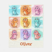 Niedliche Drachendoodles Fleecedecke (Vorderseite)