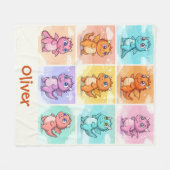 Niedliche Drachendoodles Fleecedecke (Vorderseite (Horizontal))