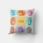 Niedliche Drachendoodles Kissen (Rückseite)