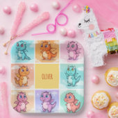 Niedliche Drachendoodles Pappteller (Party)