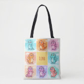 Niedliche Drachendoodles Tasche (Vorderseite)