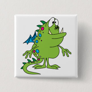 niedliche Drachenmonsterkreatur Button
