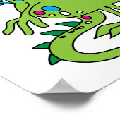 niedliche Drachenmonsterkreatur Poster (Ecke)