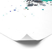 Niedliche drahthaarige Dackel Welpenwasserfarbe Ku Poster (Ecke)