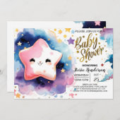 Niedliche Dreamscape Kinderdusche Einladung (Vorne/Hinten)