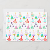 Niedliche DREI Rex Ballon Cake Dinosaur 3. Geburts Einladung (Rückseite)