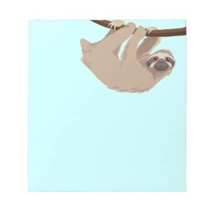 Niedliche drei Toed Sloth-Notizblock Notizblock