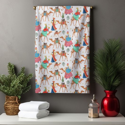 Niedliche Drei-Weisen Weihnachten Handtuch