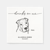 Niedliche Drinks auf einer Sketch-Hochzeit für mic Serviette (Vorderseite)