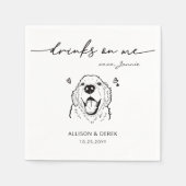 Niedliche Drinks auf Me Golden Retriever Hunde Hoc Serviette (Vorderseite)