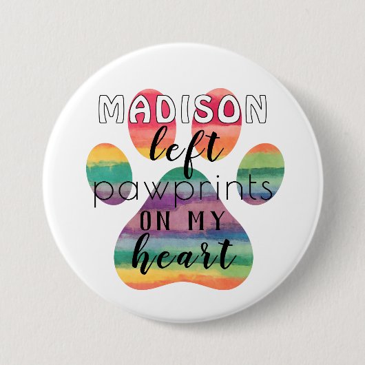 Niedliche Drucke auf der Rainbow Bridge Button (Vorderseite)