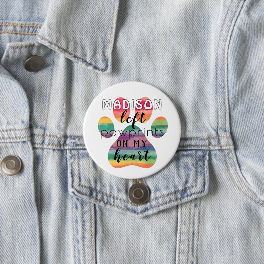 Niedliche Drucke auf der Rainbow Bridge Button (Beispiel)