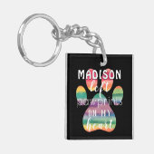 Niedliche Drucke auf der Rainbow Bridge Schlüsselanhänger (Vorderseite links)