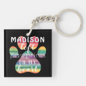 Niedliche Drucke auf der Rainbow Bridge Schlüsselanhänger (Rückseite)