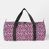 Niedliche Druckfarben und schwarzer Leopard Duffle Bag (Rückseite)