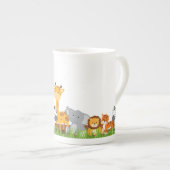 Niedliche Dschungel-Baby-Tier- Porzellantasse (Vorderseite Rechts)