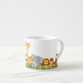 Niedliche Dschungel-Baby-Tiereespresso-Tasse Espressotasse (Vorderseite Rechts)