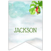 Niedliche Dschungel-Safari-Zoo-Tier-willkommene Wimpelkette (Zweite Fahne)