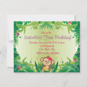 Niedliche Dschungelmondfeier Einladung (Vorderseite)