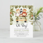 Niedliche Dschungelsafari Einladung (Stehend Vorderseite)