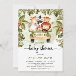 Niedliche Dschungelsafari mit LKW-Sommer Einladung