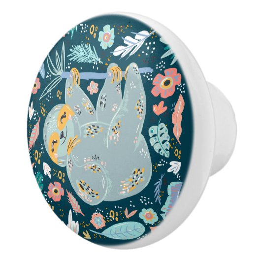 niedliche Dschungelschwulenliebhaber Keramikknauf (Rechts)