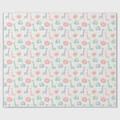 Niedliche Dschungeltiere auf weiß Geschenkpapier (Flach)