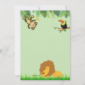 Niedliche Dschungeltiere Einladung (Rückseite)