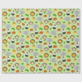 Niedliche Dschungeltiere gefliest Muster Geschenkpapier (Flach)