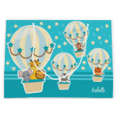 Niedliche Dschungeltiere in Heißluftballons Große Geschenktüte (Vorderseite)