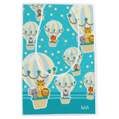 Niedliche Dschungeltiere in Heißluftballons Mittlere Geschenktüte (Vorderseite)