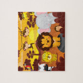 Niedliche Dschungeltiere Kinder Puzzle (Vertikal)