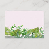 Niedliche Dschungeltiere Rosa Babyduschbuch Begleitkarte (Rückseite)