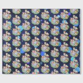 Niedliche Dschungeltiere verpacken Papier Geschenkpapier (Flach)