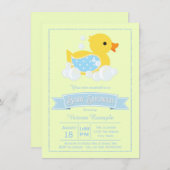 Niedliche Duck Baby Duck Duck Duck Einladung (Vorne/Hinten)