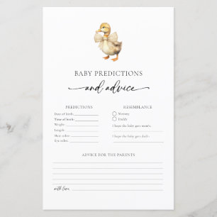 Niedliche Duck Baby Vorhersagen und Ratschläge Kar